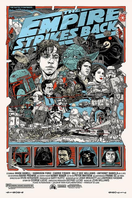 Mondo Original Trilogy Star Wars Prints by Tyler Stout