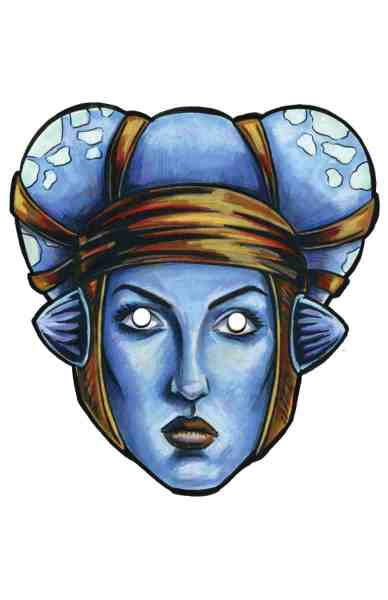 Episode III Mask Print-Outs - Aayla Secura