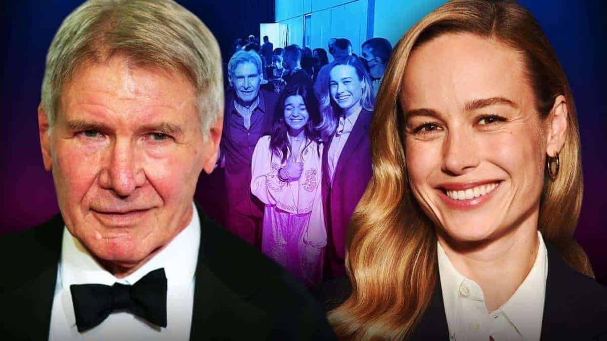 Brie Larson Looks Adorable Meeting Harrison Ford