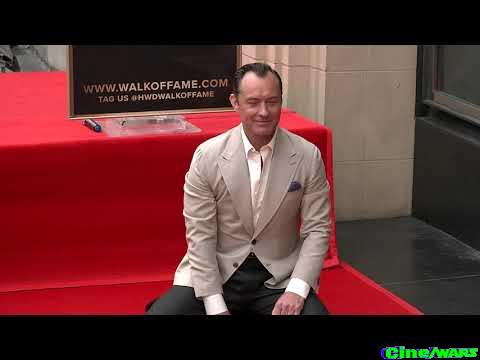 Jude Law – Hollywood Walk Of Fame – Raw Footage
