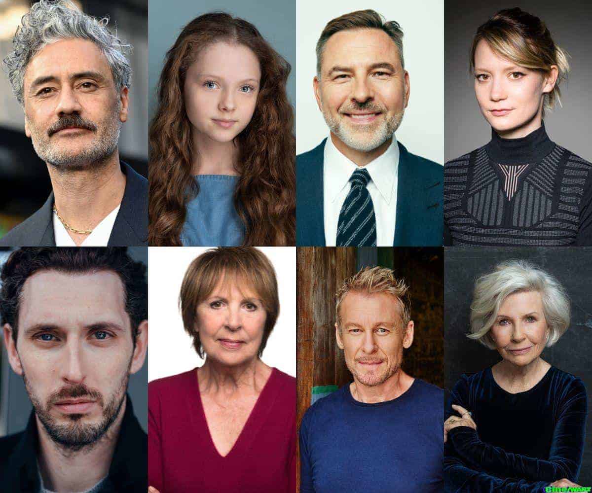 L R Top Row Taika Waititi, Iona Bell, David Walliams, Mia Wasikowska. L R Bottom Row Blake Harrison,dame Penelope Wilton, Richard Roxburgh,robyn Nevin