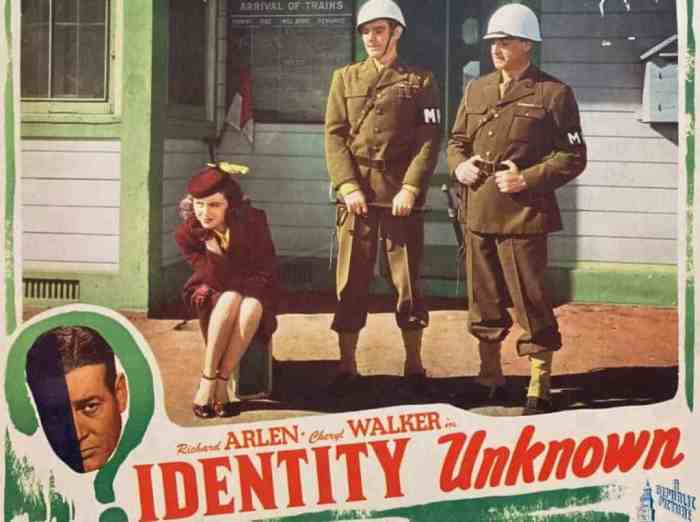 Identity Unknown (1960)